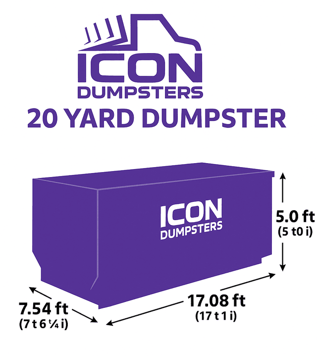 20 Yard Dumpster - Icon Dumpsters