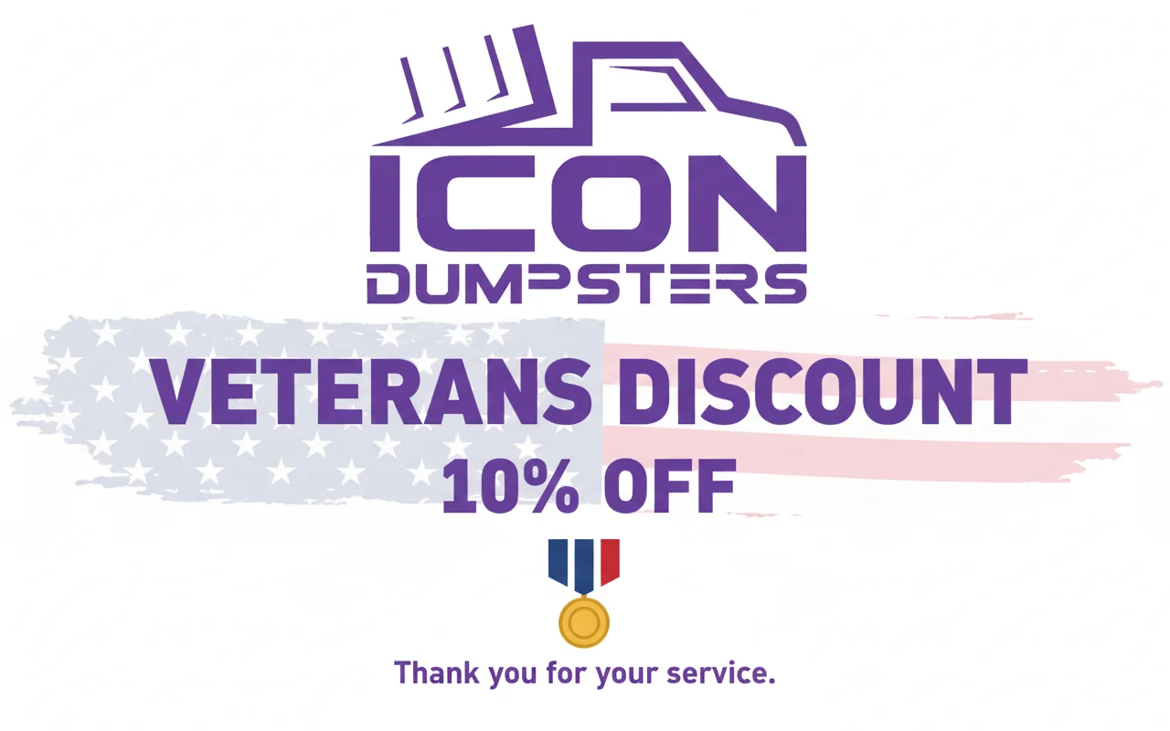 Veterans Discount - 10% Off Dumpster Rentals