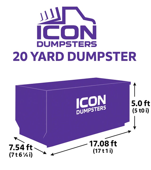 20 Yard Dumpster - Icon Dumpsters