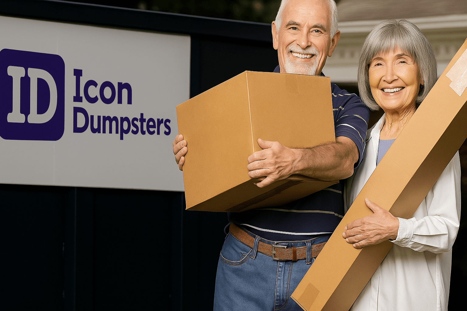 Icon Dumpsters professional roll-off dumpster with truck - dumpster rental Utah, roll-off dumpster, dumpster rental near me