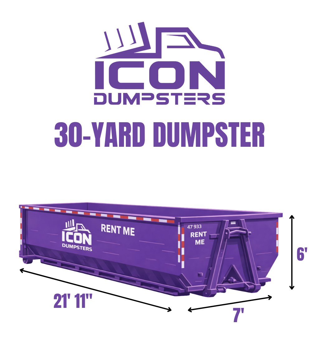 30 Yard Dumpster Size Chart